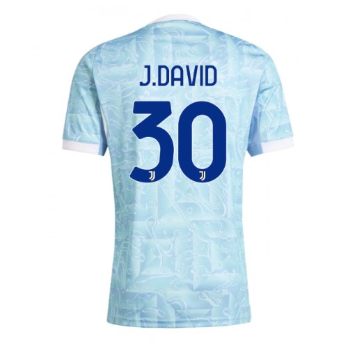 Lacne Muži Futbalové dres Juventus Jonathan David #30 2025-26 Krátky Rukáv - Preč Lacne Muži Futbalové dres Juventus Jonathan David #30 2025-26 Krátky Rukáv - Preč